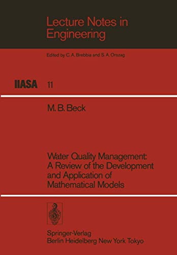 Water Quality Management A Review of the Development and Application of Mathema [Paperback]