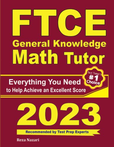 FTCE General Knowledge Math Tutor  Everything You Need to Help Achieve an Excel [Paperback]
