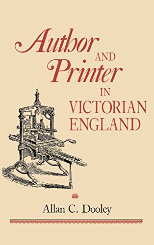 Author And Printer In Victorian England (victorian Literature & Culture) [Hardcover]