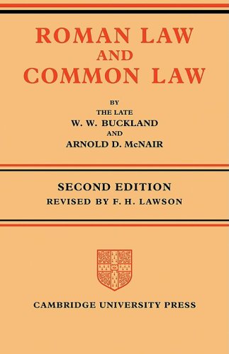 Roman Law and Common Law A Comparison in Outline [Paperback]