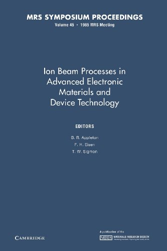 Ion Beam Processes in Advanced Electronic Materials and Device Technology Volum [Paperback]