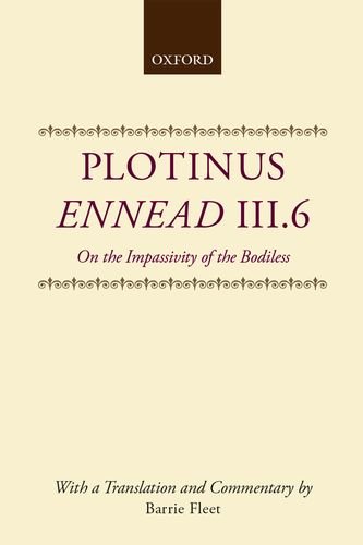 Ennead III.6 On the Impassivity of the Bodiless [Hardcover]