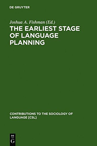 Earliest Stage of Language Planning  The  First Congress  Phenomenon [Unknown]