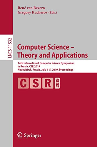 Computer Science  Theory and Applications 14th International Computer Science  [Paperback]