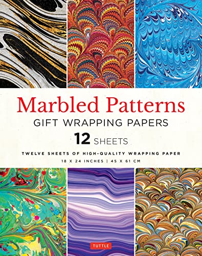 Marbled Patterns Gift Wrapping Papers - 12 sheets 18 x 24 inch (45 x 61 cm) Hig [Paperback]