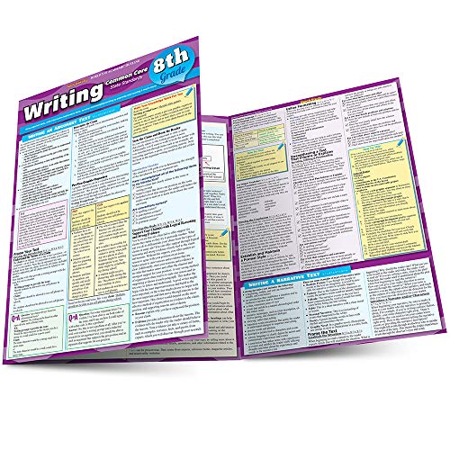 Writing Common Core 8th Grade a QuickStudy Laminated Reference Guide [Fold-out book or cha]