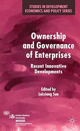 Ownership and Governance of Enterprises Recent Innovative Developments [Hardcover]
