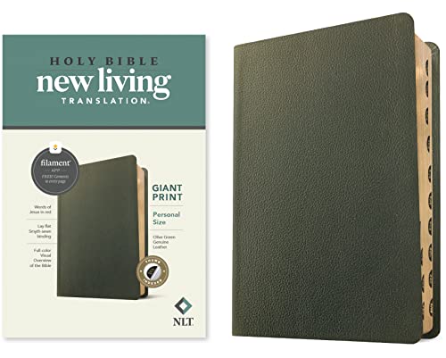 NLT Personal Size Giant Print Bible, Filament Enabled Edition (Red Letter, Genui [Leather / fine bindi]
