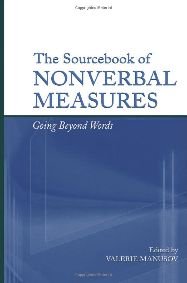 The Sourcebook of Nonverbal Measures Going Beyond Words [Paperback]