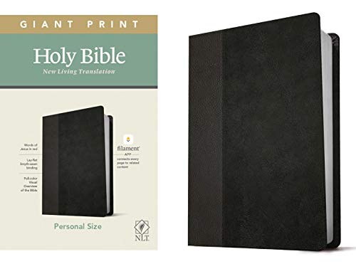 NLT Personal Size Giant Print Bible, Filament Enabled Edition (Red Letter, Leath [Leather / fine bindi]