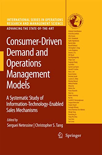 Consumer-Driven Demand and Operations Management Models A Systematic Study of I [Paperback]