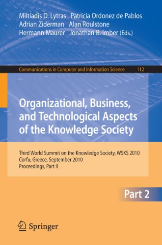 Organizational, Business, and Technological Aspects of the Knowledge Society Th [Paperback]