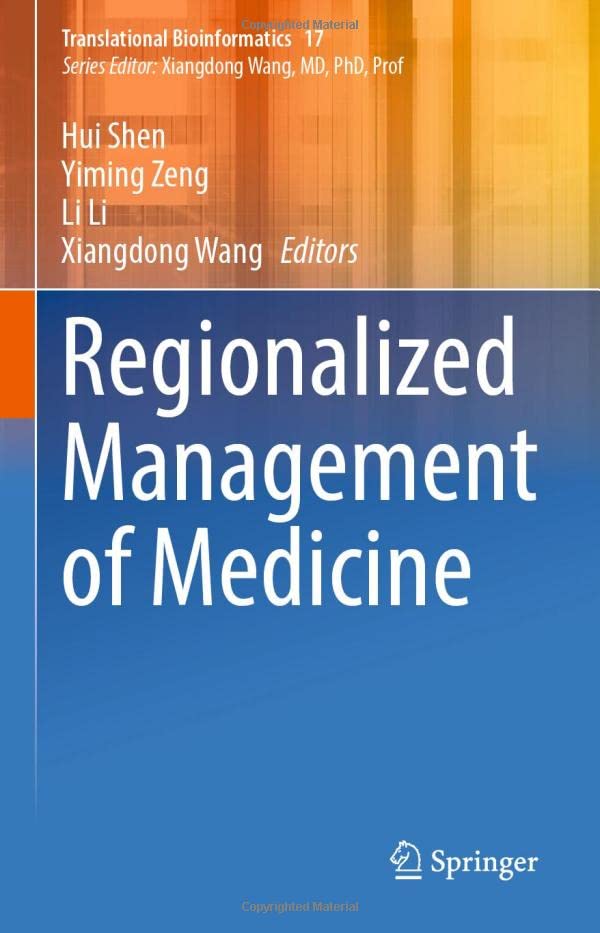 Regionalized Management of Medicine [Hardcover]