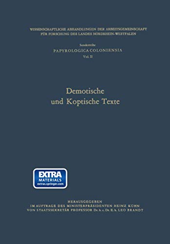 Demotische und Koptische Texte [Paperback]