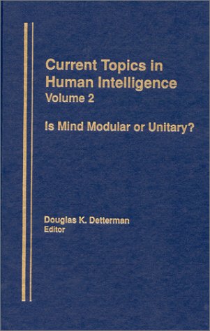 Is Mind Modular Or Unitary (current Topics In Human Intelligence) [Hardcover]