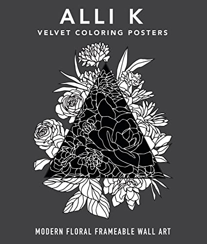 Velvet Coloring Posters Modern Floral Frameable Wall Art [Poster]