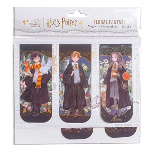 Harry Potter Floral Fantasy Magnetic Bookmark Set (Set of 5) [Bookmark]