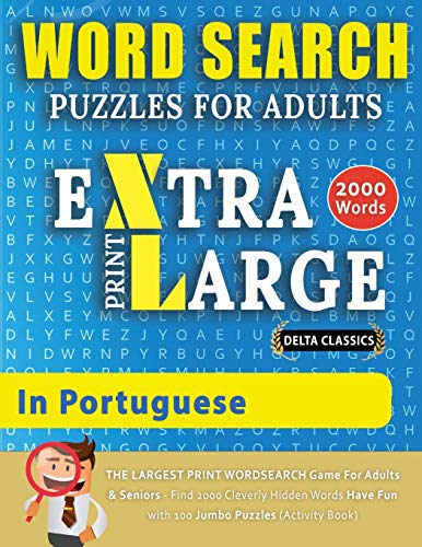Word Search Puzzles Extra Large Print For Adults In Portuguese - Delta Classics
