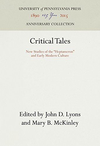 Critical Tales  New Studies of the Heptameron and Early Modern Culture [Hardcover]