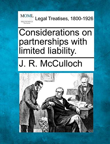 Considerations on partnerships with limited Liability [Paperback]