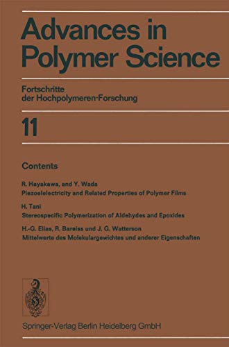 Advances in Polymer Science Fortschritte der Hochpolymeren-Forschung [Paperback]