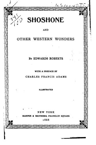 Shoshone, And Other Western Wonders [Paperback]