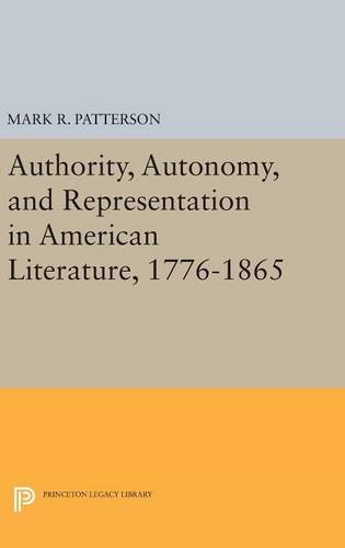 Authority, Autonomy, and Representation in American Literature, 1776-1865 [Hardcover]