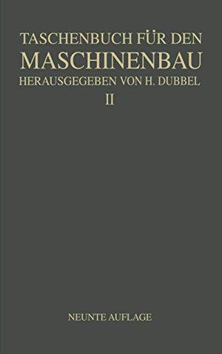 Taschenbuch fr den Maschinenbau Zweiter Band [Paperback]