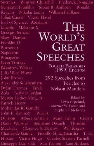 The World's Great Speeches Fourth Enlarged (1999) Edition [Paperback]