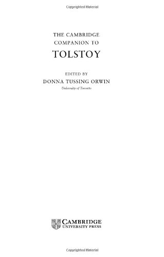 The Cambridge Companion to Tolstoy [Hardcover]