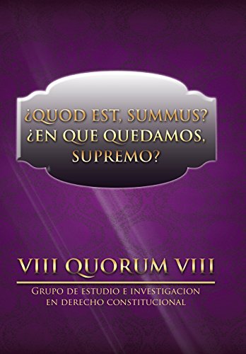 Quod Est, Summus en Que Quedamos, Supremo [Hardcover]