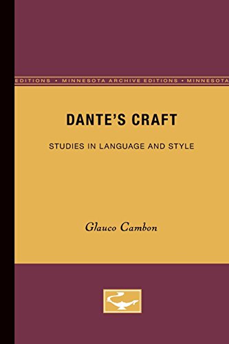 Dante&146s Craft Studies in Language and Style [Paperback]