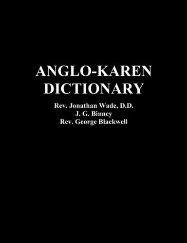 Anglo-Karen Dictionary [Paperback]
