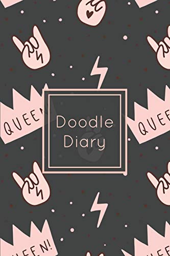 Doodle Diary  Writing Prompts & Blank Lined Drawing Pages, Girls Gift, Notebook [Paperback]