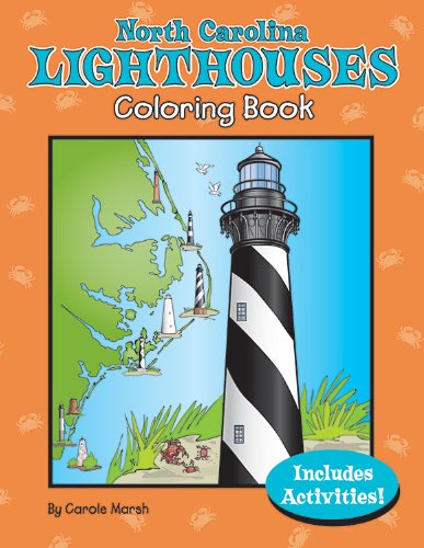 North Carolina Lighthouses Coloring Book [Paperback]