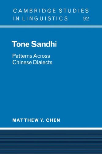 Tone Sandhi Patterns across Chinese Dialects [Paperback]