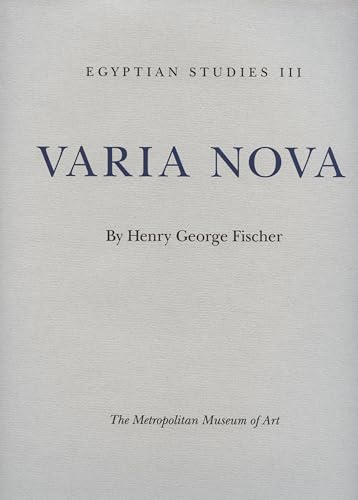 Egyptian Studies III Varia Nova [Hardcover]