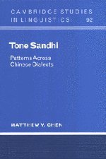 Tone Sandhi Patterns across Chinese Dialects [Hardcover]