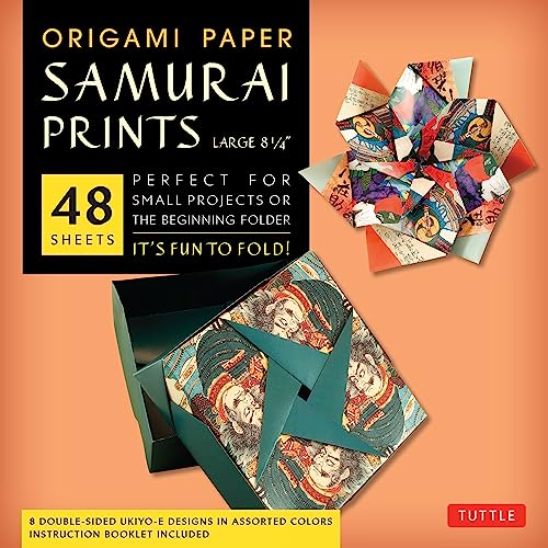 Origami Paper - Samurai Prints - Large 8 1/4  - 48 Sheets Tuttle Origami Paper [Loose-leaf]