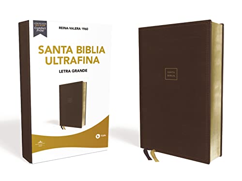Reina Valera 1960 Santa Biblia Ultrafina Letra Grande, Leathersoft, Caf, Interi [Leather / fine bindi]