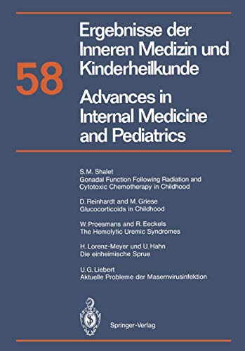 Ergebnisse der Inneren Medizin und Kinderheilkunde / Advances in Internal Medici [Paperback]