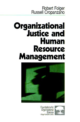 Organizational Justice and Human Resource Management [Paperback]