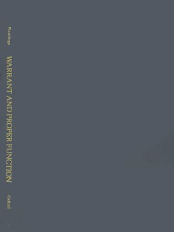 Warrant and Proper Function [Hardcover]