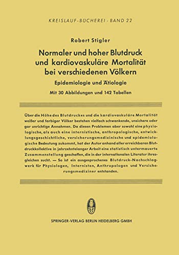 Normaler und hoher Blutdruck und kardiovaskulre Mortalitt bei verschiedenen V [Paperback]