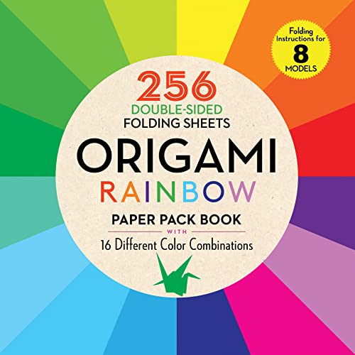Origami Rainbow Paper Pack Book 256 Double-Sided Folding Sheets (Includes Instr [Paperback]