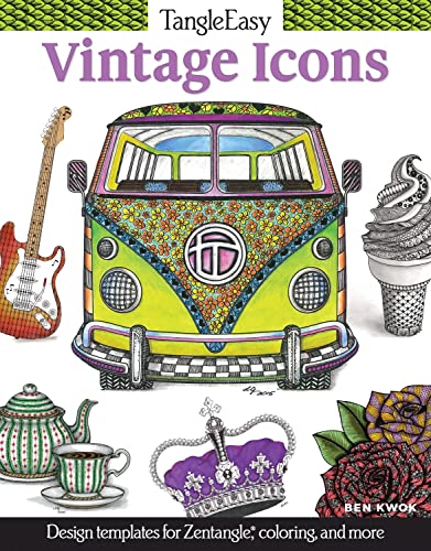 TangleEasy Vintage Icons Design templates for Zentangle(R), coloring, and more [Paperback]