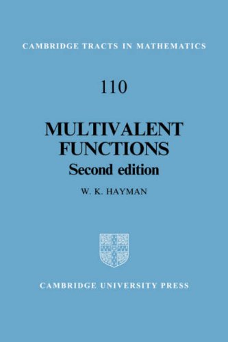 Multivalent Functions [Paperback]
