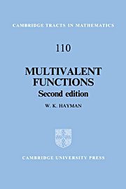 Multivalent Functions [Hardcover]