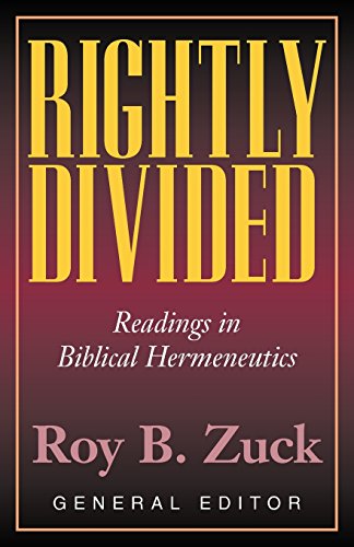 Rightly Divided Readings In Biblical Hermeneutics [Paperback]