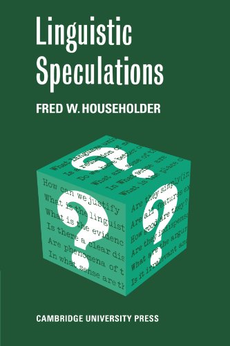 Linguistic Speculations [Paperback]